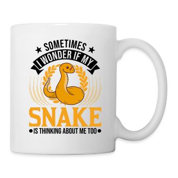 Schlangen Besitzer Kornnatter Natter - Tasse - Weiß - Rechts