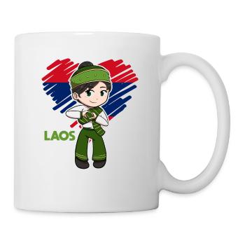 Laos Laote Laotian filles robe Lao I cadeau - Mug blanc - blanc - Droite