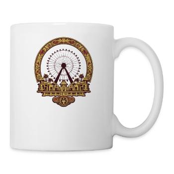 Freizeitpark Jahrmarkt Rummelplatz Volksfest - Tasse - Weiß - Rechts