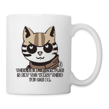 Evil Cat Makes Evil Plans - Mug - white - Right