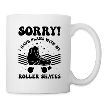Patineur à roulettes - J’ai des projets avec mes patins à roulettes - Mug blanc - blanc - Droite
