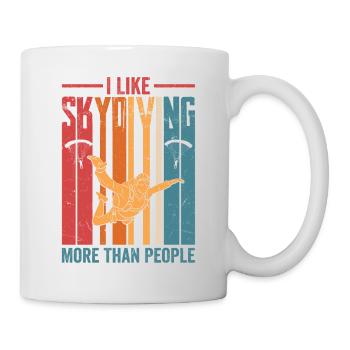 I Like Skydiving More Than People Parachute Skydiv - Mug - white - Right