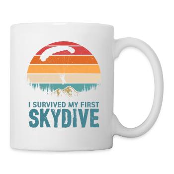 I Survived My First Skydive Skydiver Parachute - Mug - white - Right