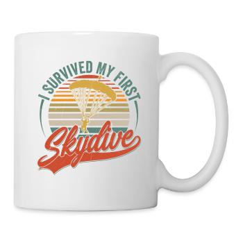 I Survived My First Skydive Parachute Skydiver - Mug - white - Right