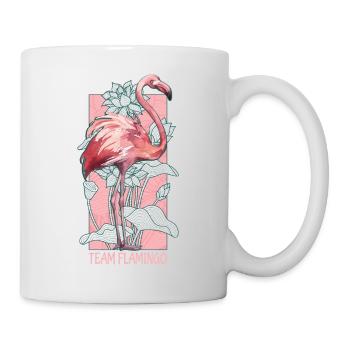 Équipe Flamingo Aquarelle Aquarelle Animaux - Mug blanc - blanc - Droite