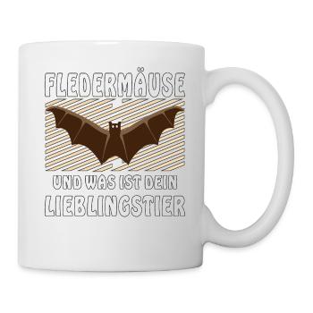 FLEDERMÄUSE WAS IST DEIN LIEBLINGSTIER - Tasse - Weiß - Rechts