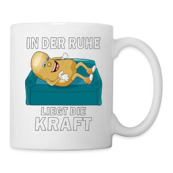 KARTOFFEL IN DER RUHE LIEGT DIE KRAFT - Tasse - Weiß - Rechts