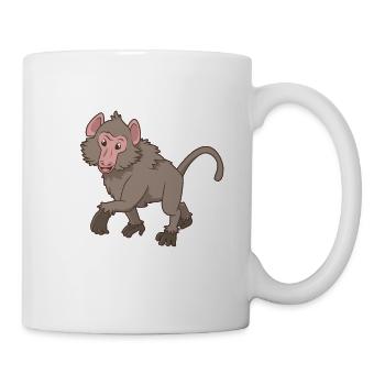 Kawaii Pavian - Tasse - Weiß - Rechts