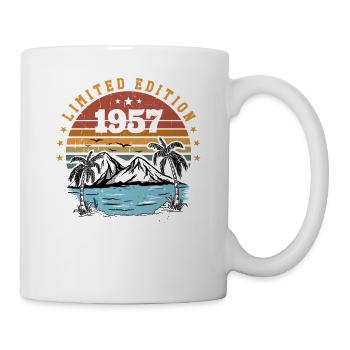 1957 Cadeau Anniversaire Vintage Rétro Né en 1957 - Mug blanc - blanc - Droite