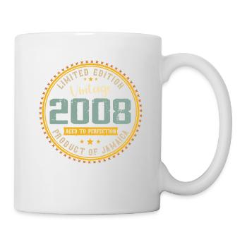 Jahrgang 2008 Geburtstagsgeschenk 2008 - Tasse - Weiß - Rechts
