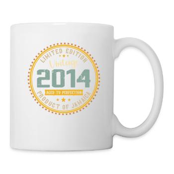 Jahrgang 2014 Geburtstagsgeschenk 2014 - Tasse - Weiß - Rechts