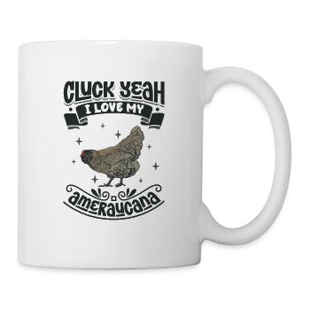 Ich liebe mein Ameraucana - Tasse - Weiß - Rechts
