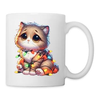 Cute Christmas Cat - Funny - Mug - white - Right