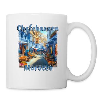 Chefchaouen, Maroc - Les ruelles colorées de la vieille ville - Mug blanc - blanc - Droite