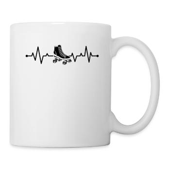 Roller Skating Heartbeat Roller Skates - Mug - white - Right