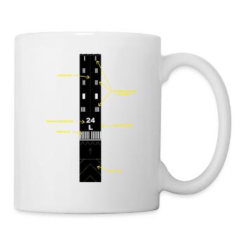 Start- und Landebahnmarkierungen am Flughafen erklärt - Pilot - Tasse - Weiß - Rechts