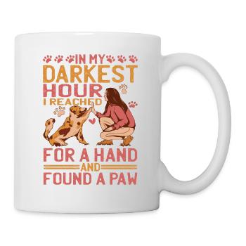 J’ai tendu la main et j’ai trouvé une patte 8 - Mug blanc - blanc - Droite