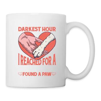 J’ai tendu la main et j’ai trouvé une patte 9 - Mug blanc - blanc - Droite