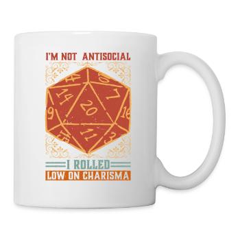 Je ne suis pas antisocial, j’ai roulé à court de charisme 10 - Mug blanc - blanc - Droite