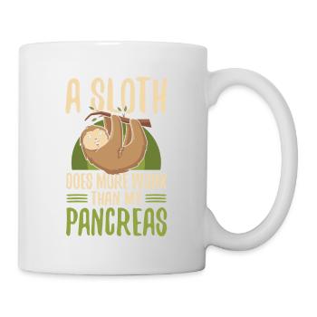 A sloth does more work than mine - Mug - white - Right