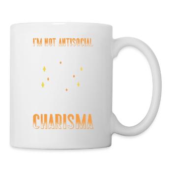 I'm Not Antisocial, I Rolled Low On Charisma 9 - Tasse - Weiß - Rechts