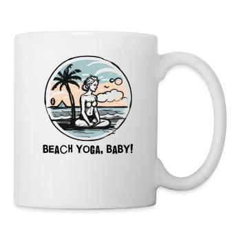 C’est le yoga de plage, bébé - Mug blanc - blanc - Droite