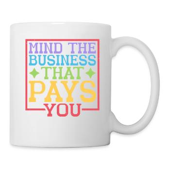 Attention à l’entreprise qui vous paie 38 - Mug blanc - blanc - Droite