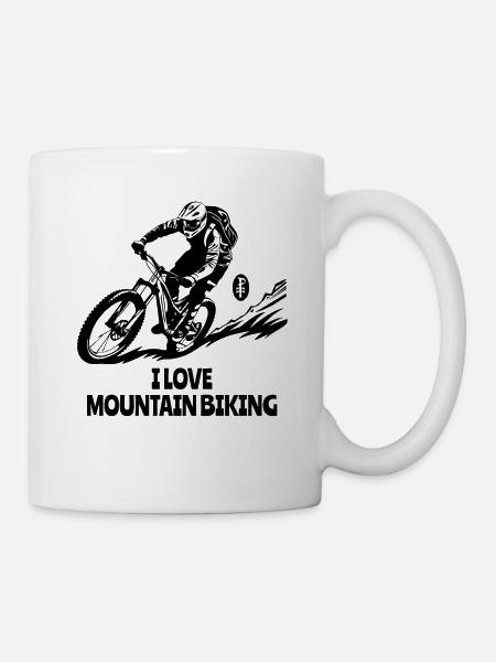 I love mountain biking: Downhill Enduro - Mug - white