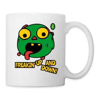 Freakin' Up and Down Cartoon Monster - Mug - white - Right