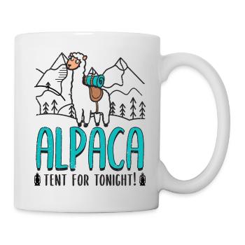 alpaca tent for tonight! - Mug - white - Right