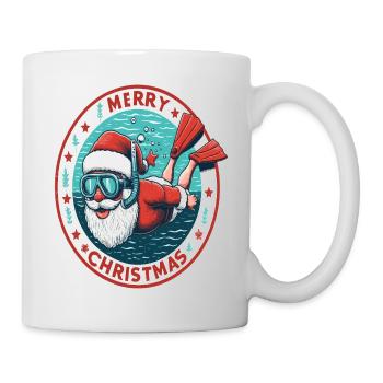 Santa Claus Diving Snorkeling - Mug - white - Right