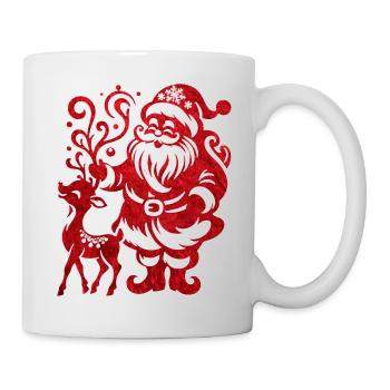 Xmas christmas Santa Claus naughty holidays winter - Mug - white - Right