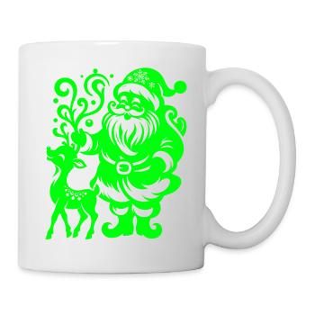 Weihnachten Weihnachtsmann Weihnachtsmann ungezogene Feiertage Winter - Tasse - Weiß - Rechts