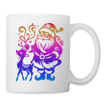 Xmas christmas santa clau naughty holidays winter - Mug - white - Right