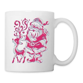 Weihnachten Weihnachtsmann Weihnachtsmann ungezogene Feiertage Winter - Tasse - Weiß - Rechts