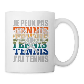 Je Peux Pas J'ai Tennis Idée Cadeau Drôle Homme - Mug blanc - blanc - Droite