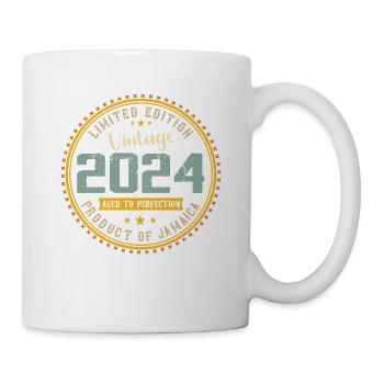 Jahrgang 2024 Geburtstagsgeschenk 2024 - Tasse - Weiß - Rechts