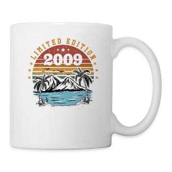 2009 Vintage Retro Geburtstagsgeschenk geboren im Jahr 2009 - Tasse - Weiß - Rechts