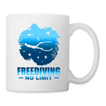 Diving, Apnea Diving, Apnea No Limit Freediving - Mug - white - Right