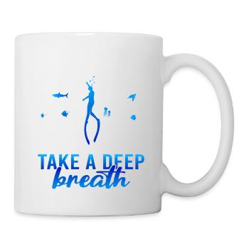 Diving, Apnea Diving, Apnea No Limit Freediving - Mug - white - Right