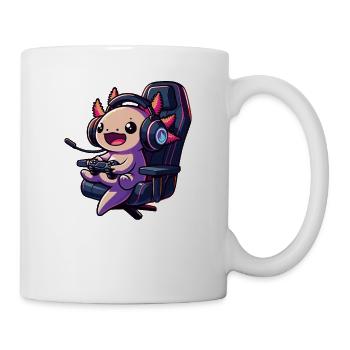 Gamesolotl lustiges Axolotl Wortspiel für Gamer - Tasse - Weiß - Rechts
