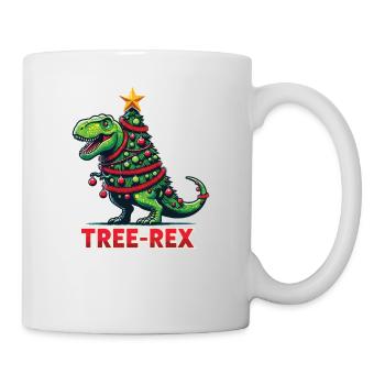 Tree-Rex lustiger Dinosaurier Wortspiel T-Rex - Tasse - Weiß - Rechts