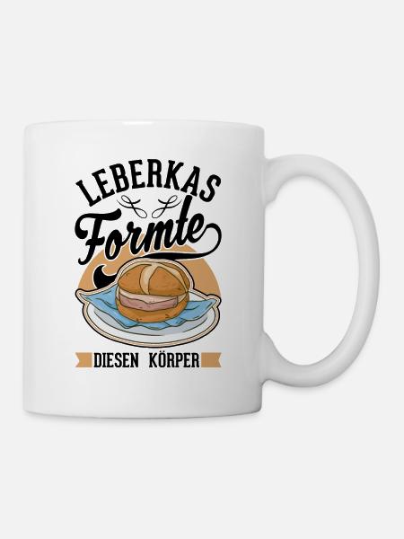 Leberkas formte diesen Körper Leberkäse - Tasse - Weiß