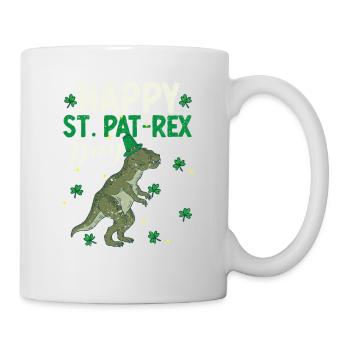 Happy St.Pat-Rex Day Saint Patrick Dinosaur - Mug - white - Right