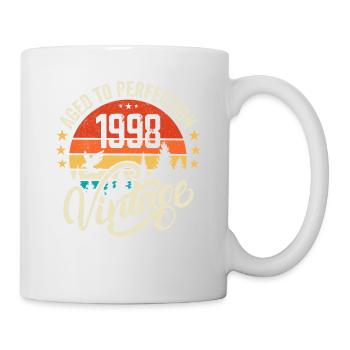 1998 Vintage - Geburtstagsgeschenk 1998 Retro 1998 - Tasse - Weiß - Rechts