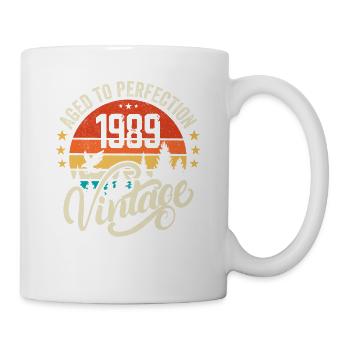1989 Vintage - Geburtstagsgeschenk 1989 Retro 1989 - Tasse - Weiß - Rechts