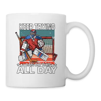 Maillot de joueur de hockey sur glace amusant - Mug blanc - blanc - Droite