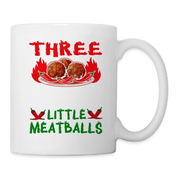 Three Spicy Little Meatballs - Tasse - Weiß - Rechts