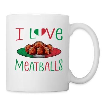 J’adore les boulettes de viande - Mug blanc - blanc - Droite