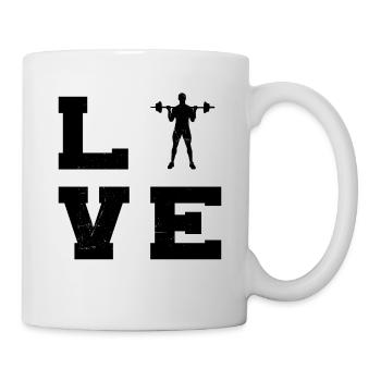 Damen Fitness Ausdauertraining Krafttraining - Tasse - Weiß - Rechts
